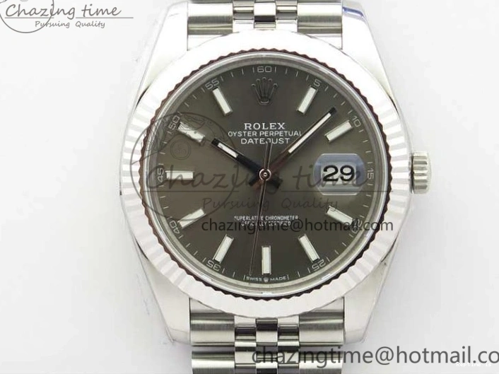 0102 New DateJust 41 126334 ARF 1:1 Best Edition 904L Steel Gray Dial on Jubilee Bracelet A2824 V Durable 3119